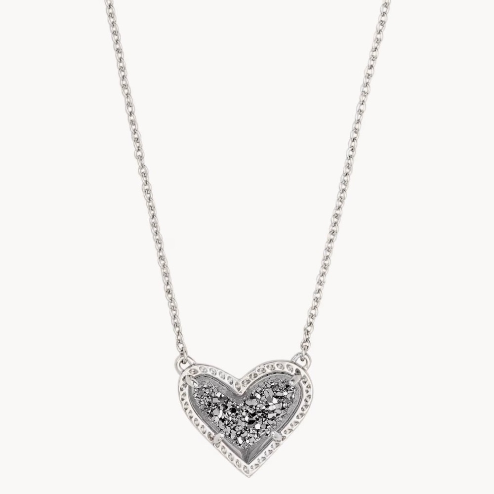 Kendra Scott Silver Heart Necklace